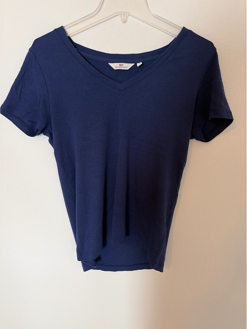 Vineyard Vines Navy Blue V Neck Short Sleeve T-Shirt Womens Medium M